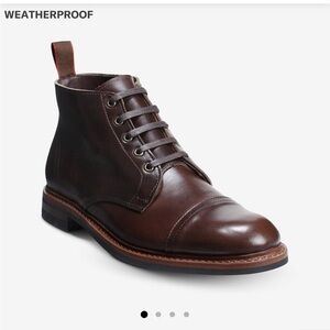 Allen Edmonds Dark Brown Leather Boots (Patton Weatherproof Cap-toe Boot)